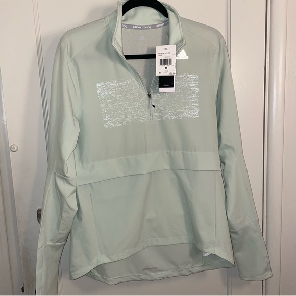 Adidas Running mint green reflective pullover NWT MEDIUM - Picture 4 of 6